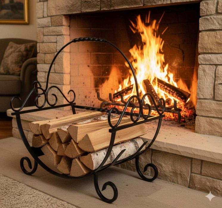 Кована дровниця для камiну ,мангалу печi або котла .