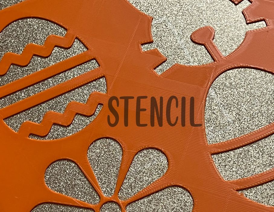 Stencil Desenho Páscoa Crianças Coelhinho e Ovos