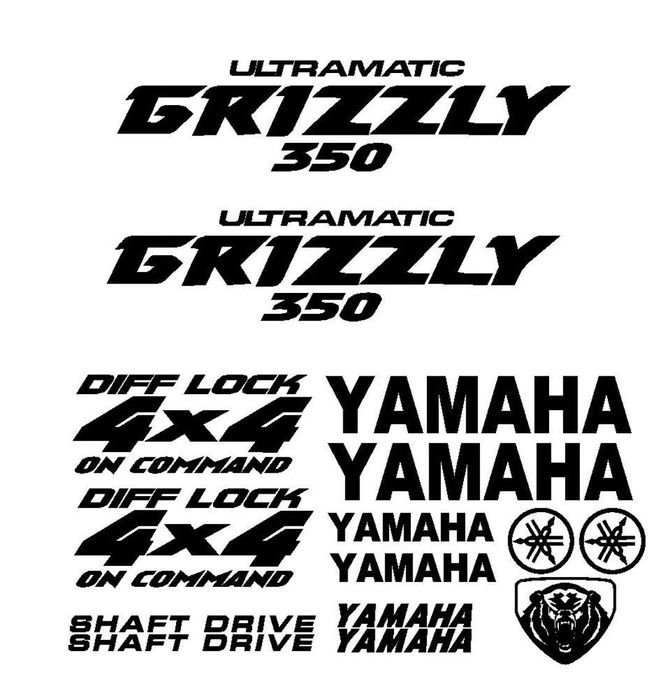 Yamaha grizzly 350 autocolantes