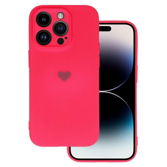 Vennus Silicone Heart Case Do Iphone 13 Pro Wzór 1 Fuksja