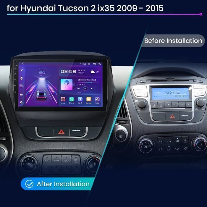 Radio Android Hyundai Tucson 2 ix35 2009 - 2015, 6GB 128GB