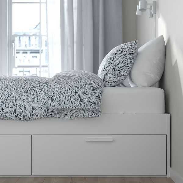 Leżanka  BRIMNES Rama łóżka z szufladamii 160x200 IKEA Nowa łóżko