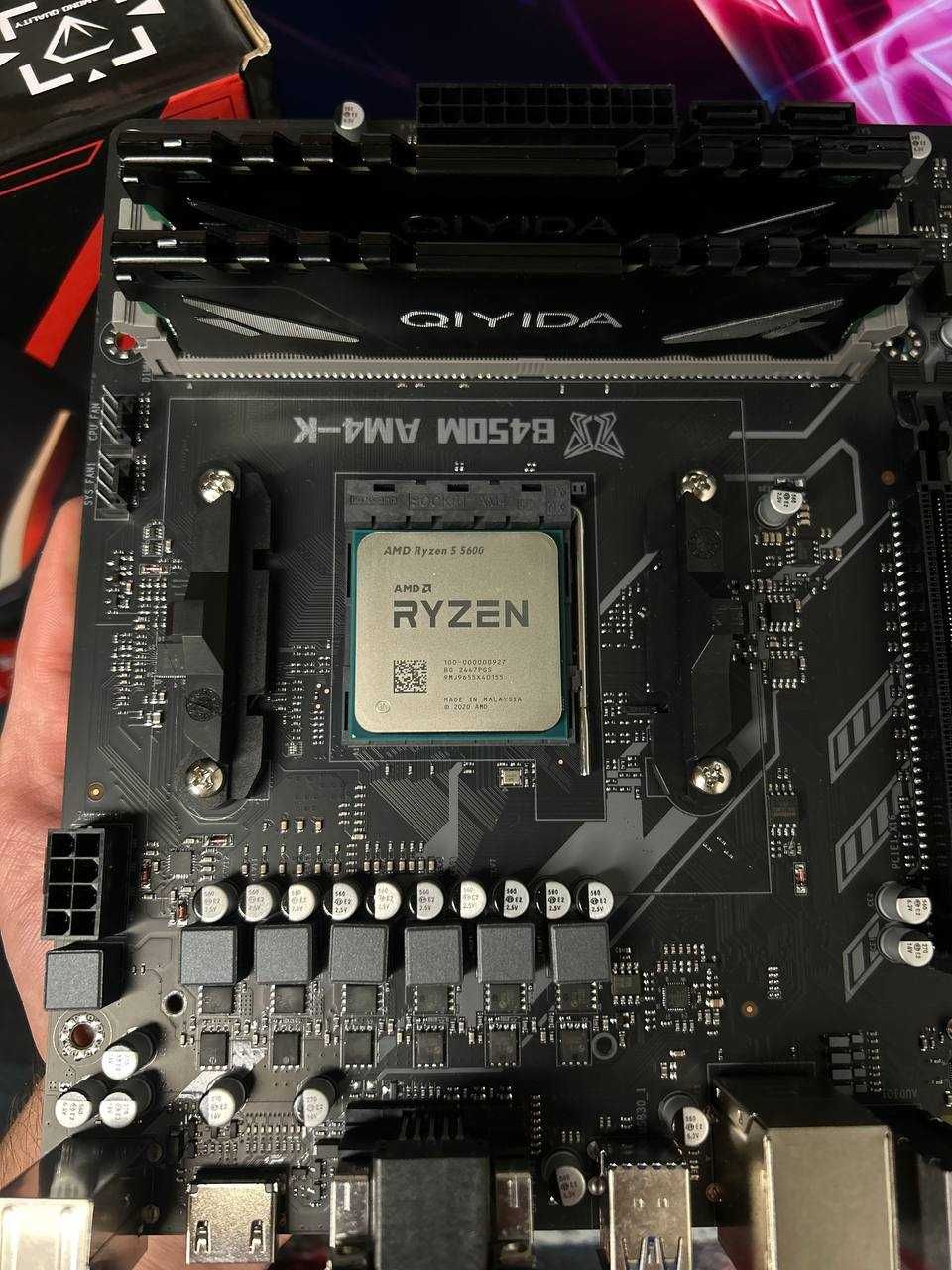 Материнська Плата AM4 + AMD Ryzen 5 5600 4.4Ггц 6/12 Новий Комплект !