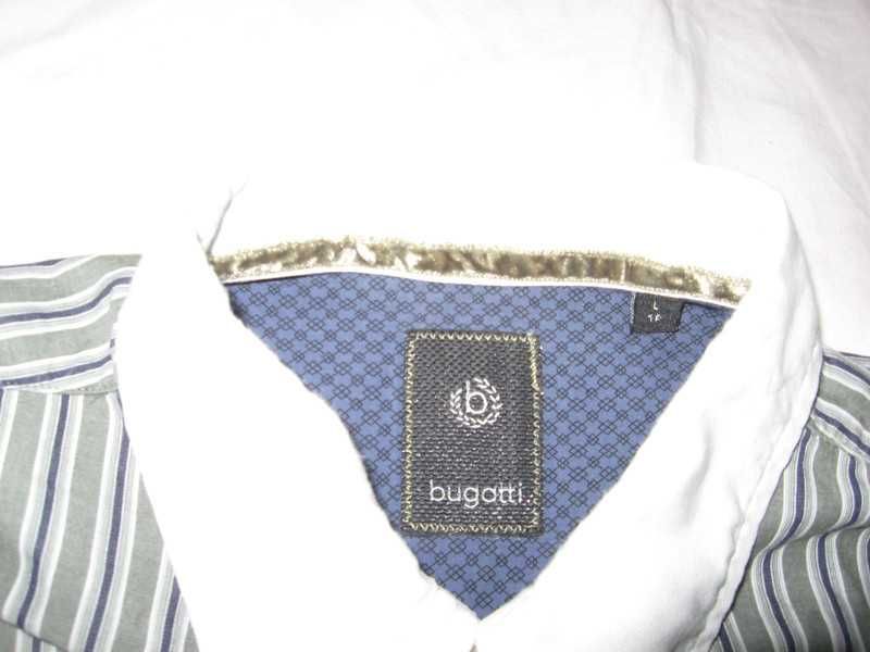 koszula długi rękaw Bugatti paski L 41 klata 120cm
