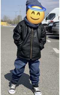 Детская Куртка косуха Zara, 4 года, кожаная куртка Зара