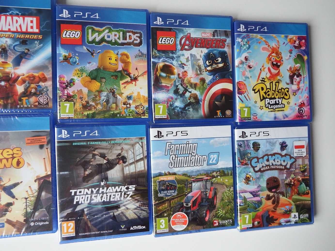 GRY DLA DZIECI PS4 PS5 Farma Stray LEGO Sackboy Ratchet Clank !