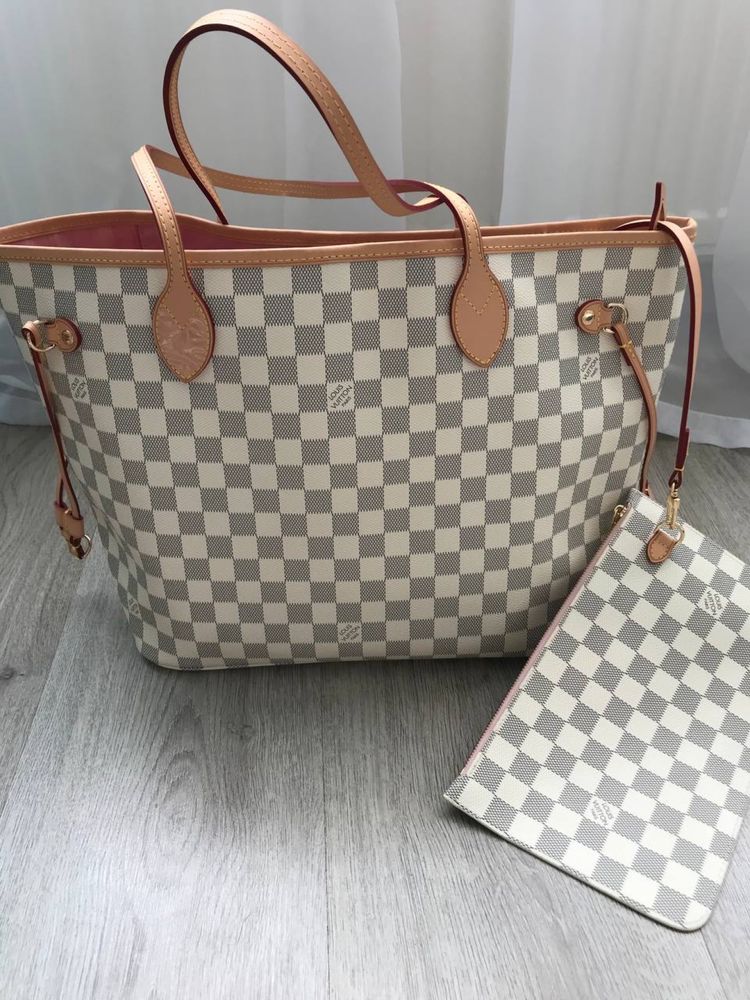 Сумка шопер lv louis vuitton neverfull базова вмістка оригінал номерна