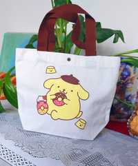 torba na ramie listonoszka torebka do ręki Pompompurin Sanrio Kawaii