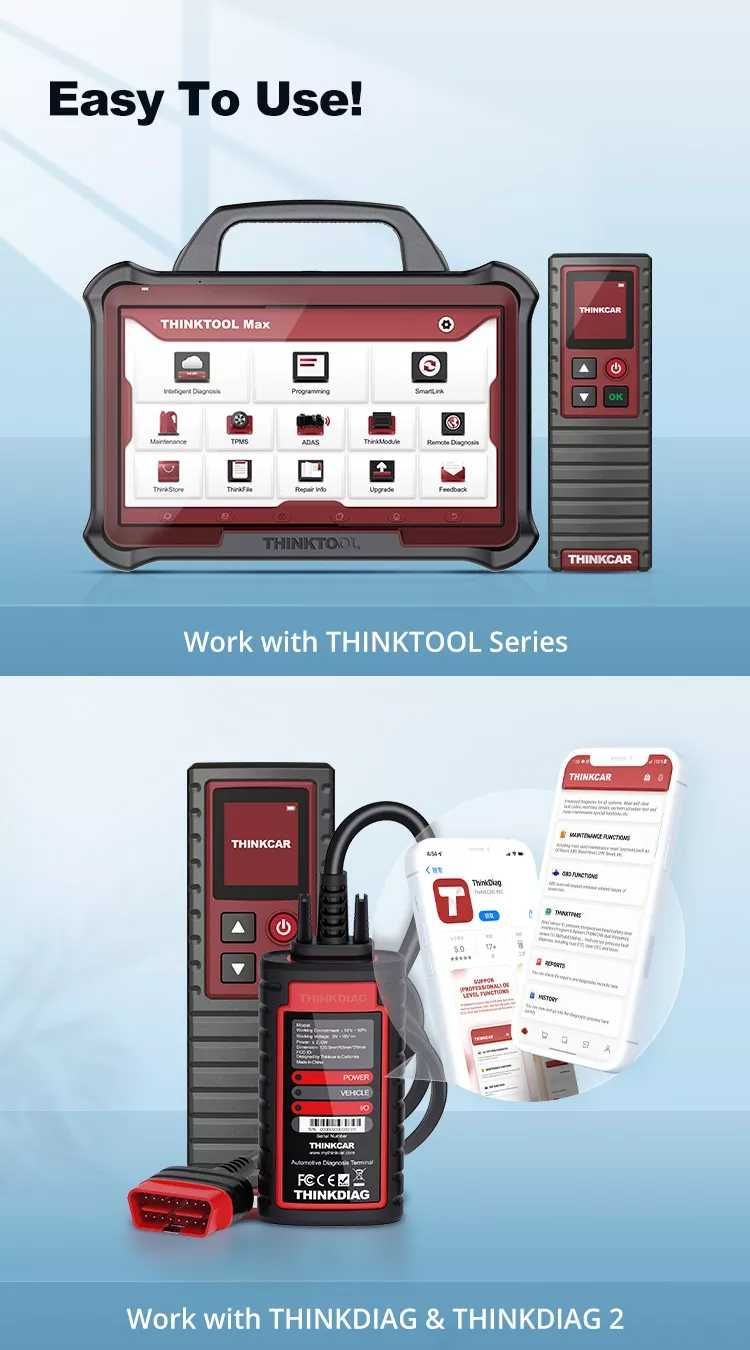 ThinkCar T-Wand 200 Programador Válvulas TPMS + Kit 4 Válvulas (NOVO)