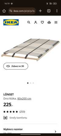 Dno łóżka lonset IKEA 80/200