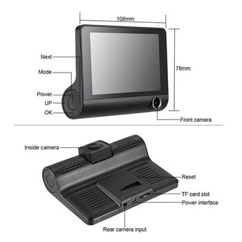 Wideorejestrator samochodowy DVR-04 4,0 cala + kamera cofania