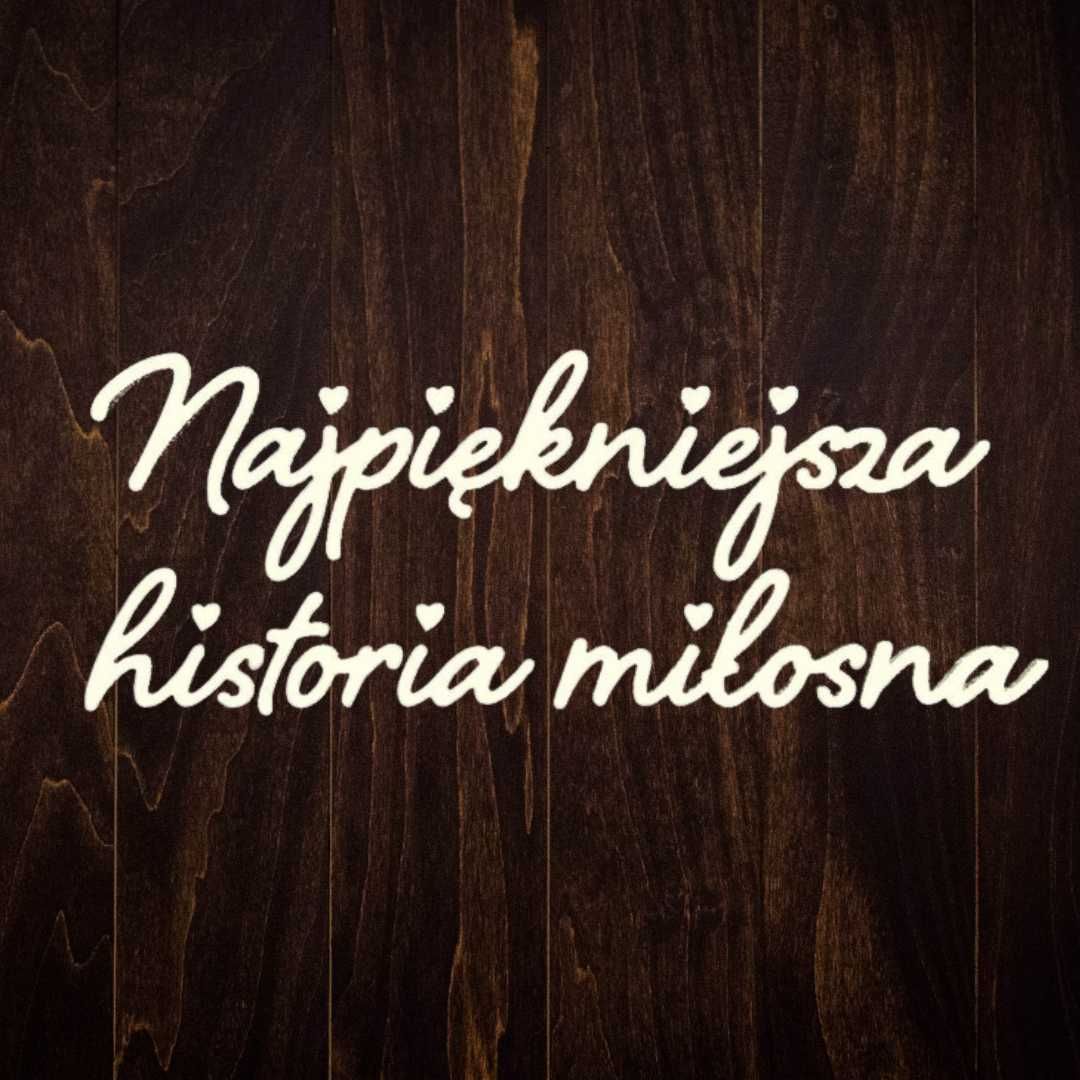 Miłość napis led ledon na wesele neon