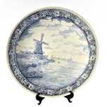 Prato Azul Branco Decorativo Holandês Delft