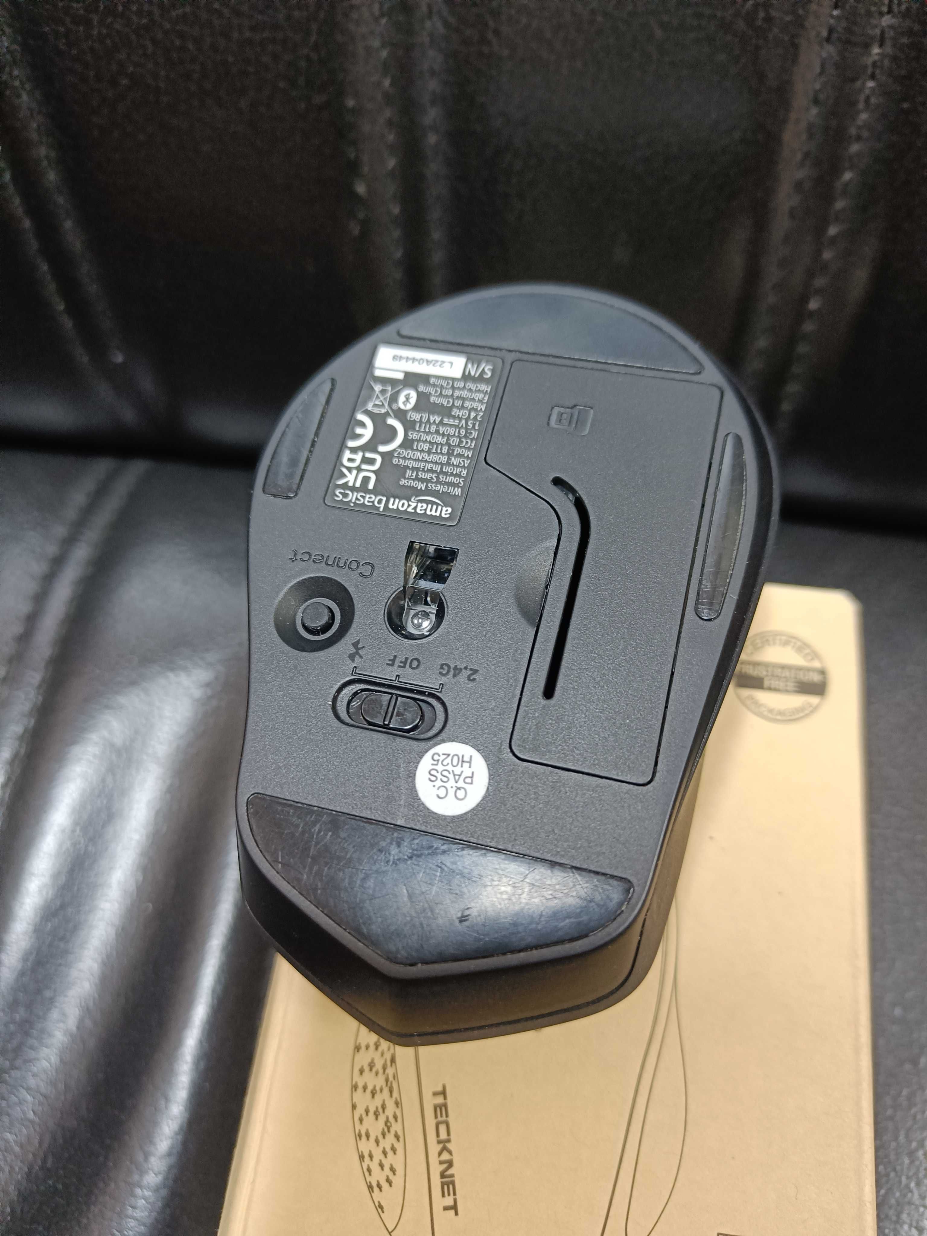 Myszka bezprzewodowa AmazonBasics G6B-BK sensor optyczny BT/USB