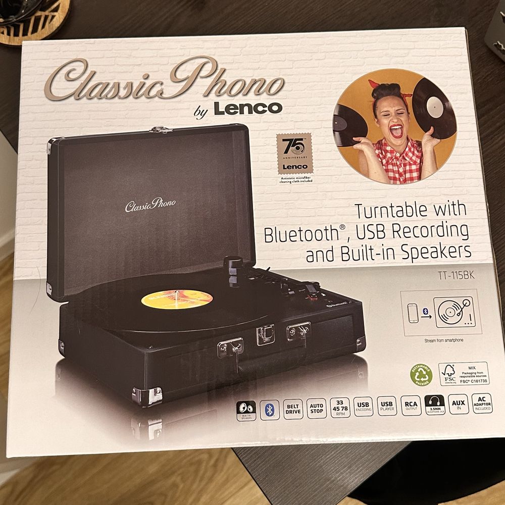 Gramofon LENCO TT-115BK Czarny