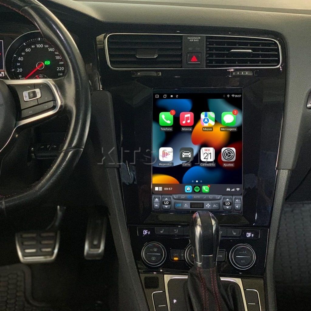 Rádio VW Golf VII Android 13 "Tipo Tesla" (Novo)