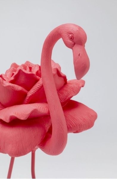 Peça Decorativa Rara -  Flamingo Rosa