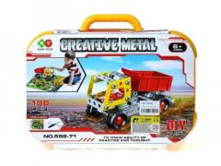 Klocki metalowe do skręcania z matą w walizce pudełko,236x298 mm