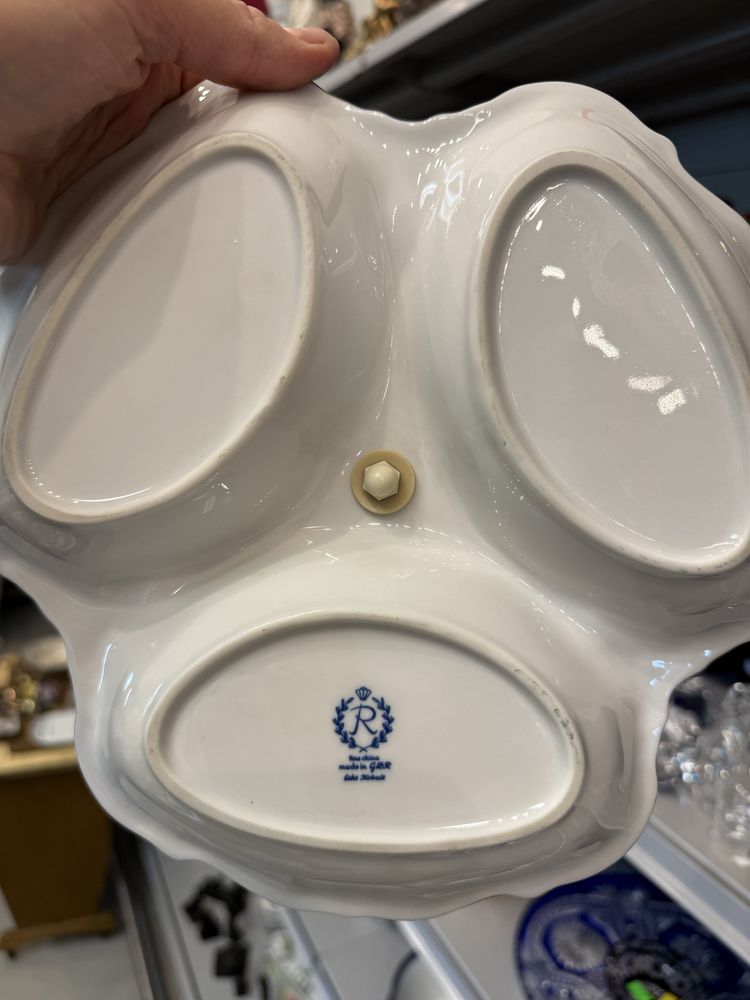 Patera porcelanowa kabaret Kobalt złoto Reichenbach dekoracja 1344