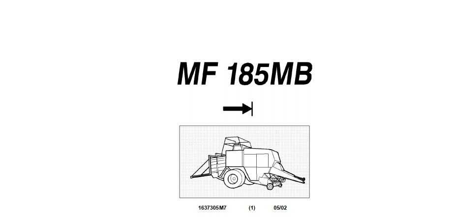 Katalog części Prasy MF 185 MB