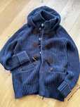 Swetr z kapturem bluza jak na szydełku Hilfiger Denim