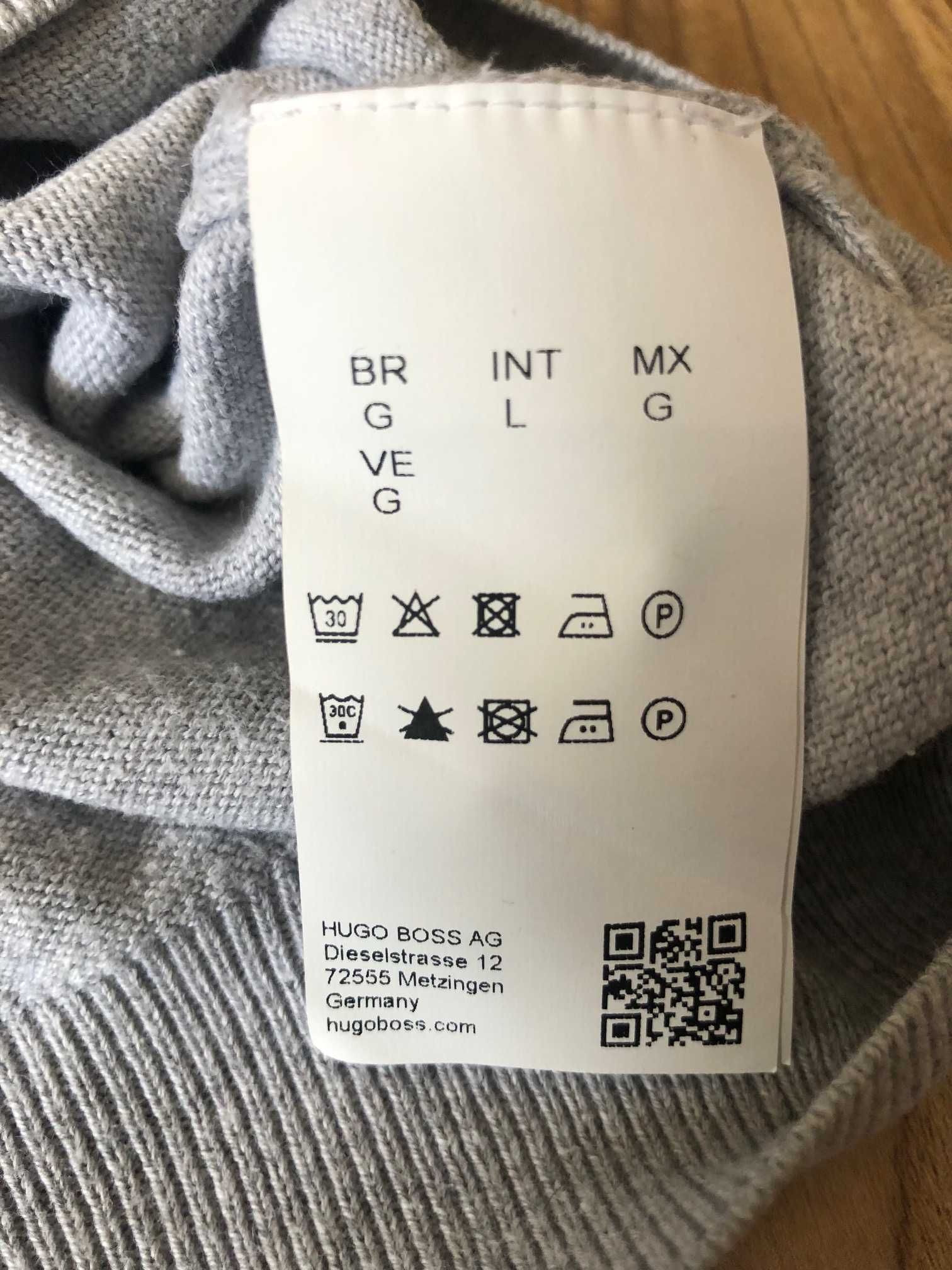 Sweter męski Hugo Boss r.L jasny szary 45 zł
