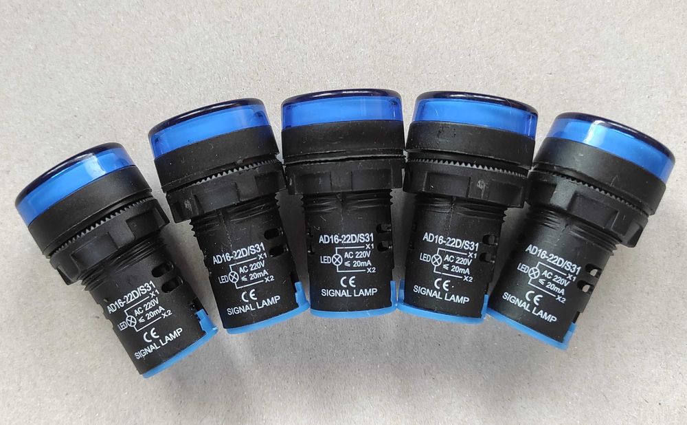 Lampka kontrolka sygnalizacyjna LED 12V / 230V 22mm ZIELONA