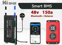 Smart BMS 14S 48V 150А HI BMS с блютуз, Li-Ion контроллер плата защиты
