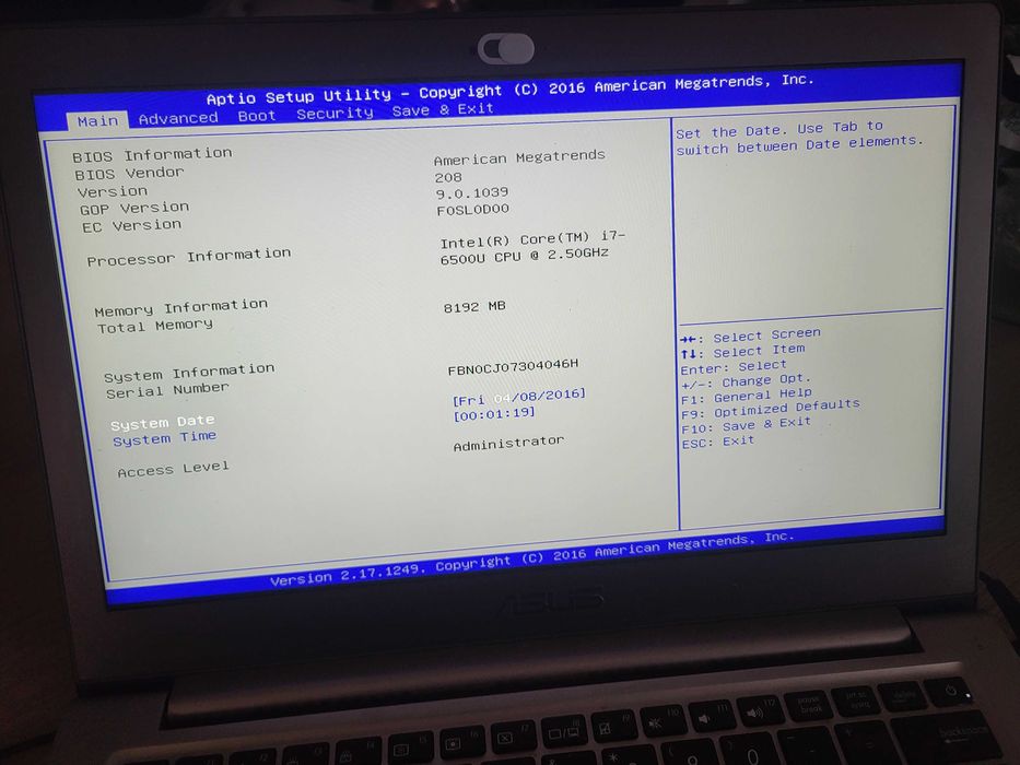 Laptop Asus zenbook UX303U Notebook USZKODZONY