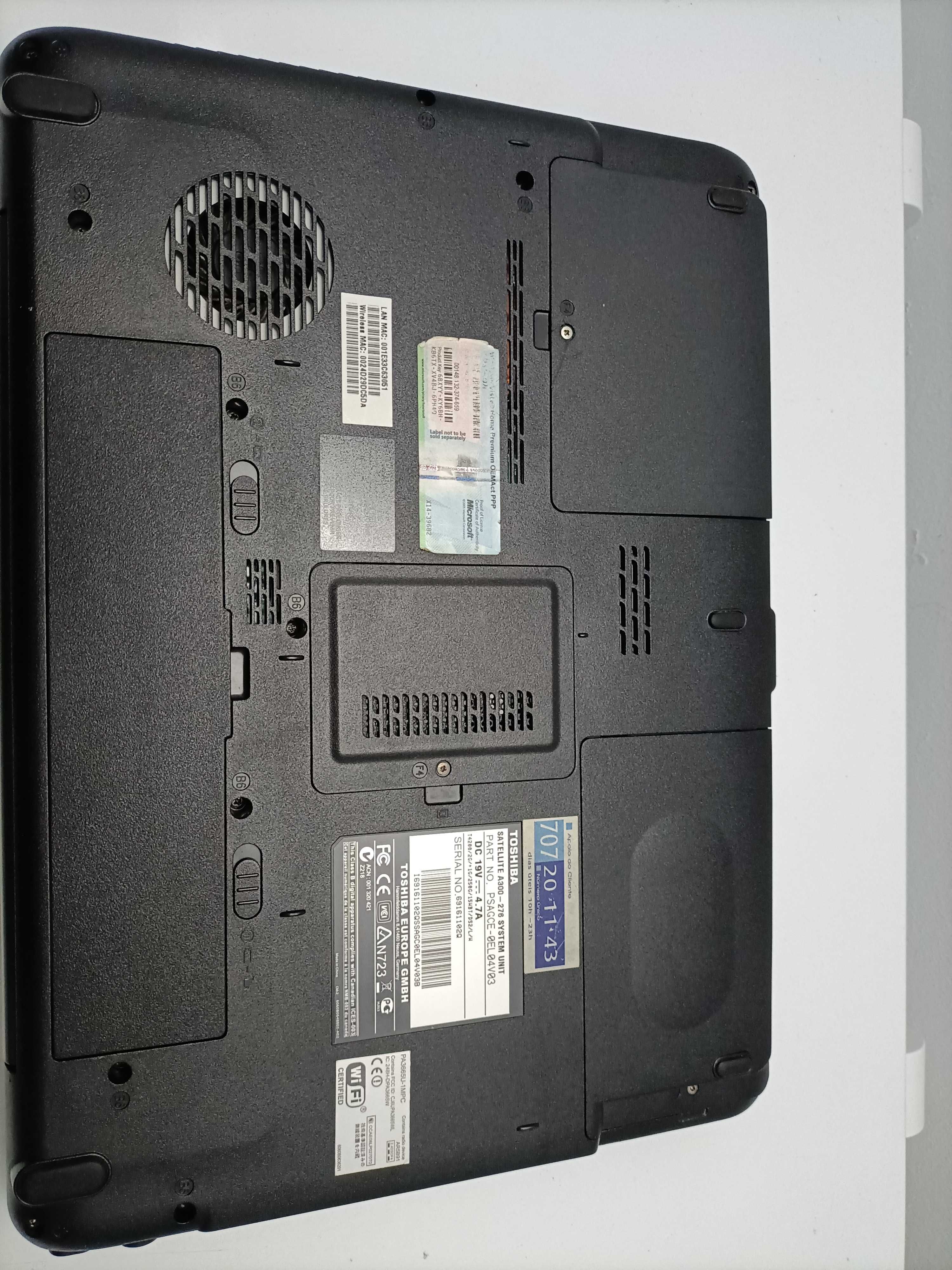 Portátil Toshiba (Peças)