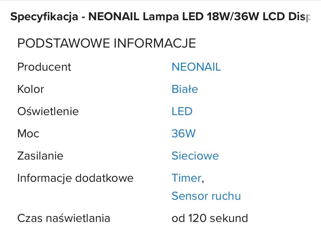 Lampa LED 18W/36 LCD Display