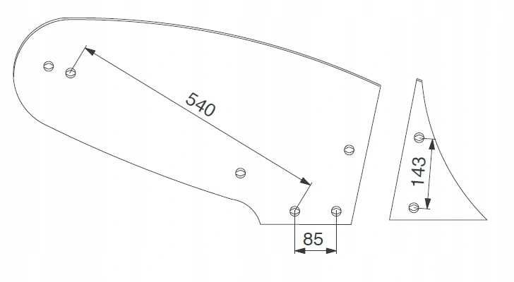 Odkładnia do pługa Kuhn Huard 616190 l/p