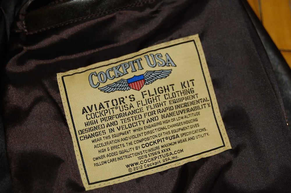 cocpit usa A-2 летная кожаная куртка США