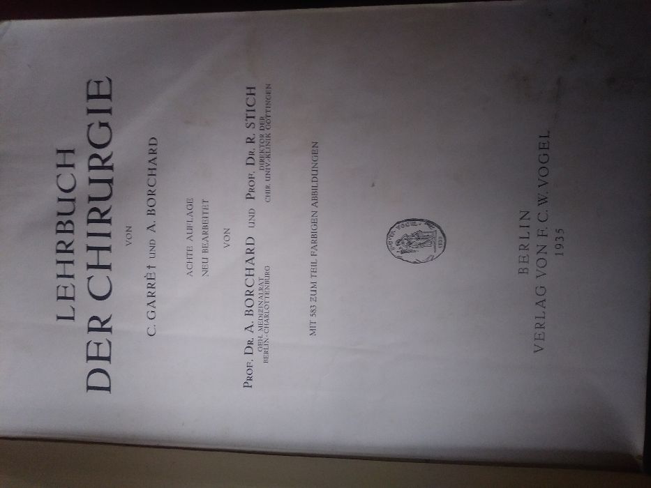 książki niemieckie medyczne przedwojenne