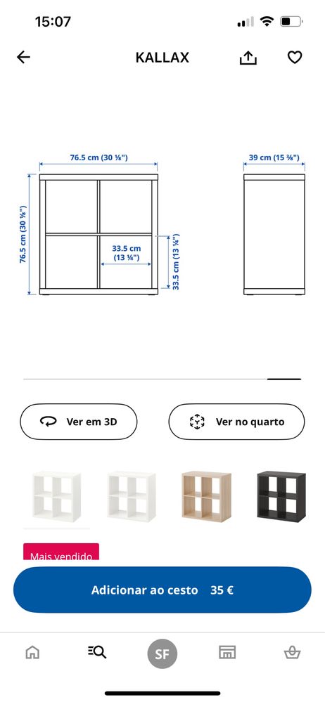 Modulo KALLAX com gavetas e portas