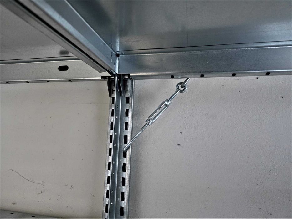 Regał Metalowy 62x220x400cm/21 Magazynowy Ocynk Garaż Piwnica Warsztat