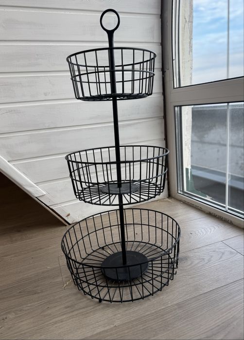Металевий трирівневий стенд / кошик для зберігання Ikea