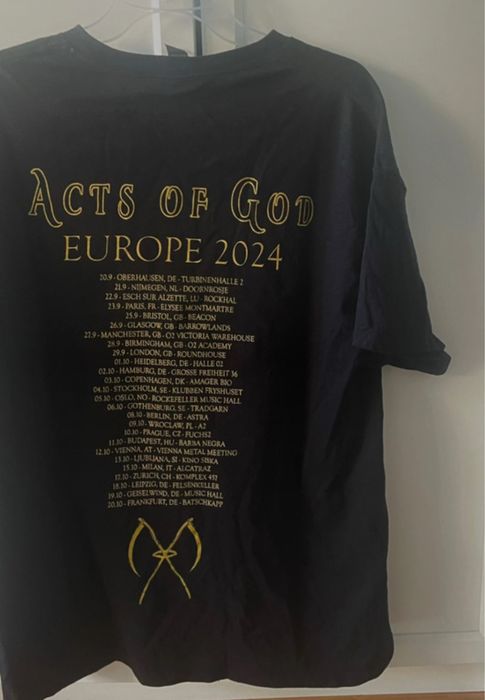 Immolation koszulka oryginalna z koncertu europe tour 2024 heavy metal