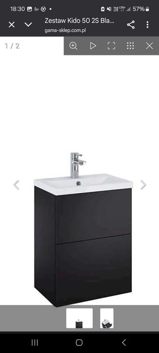 Umywalka z szafką komplet nowy