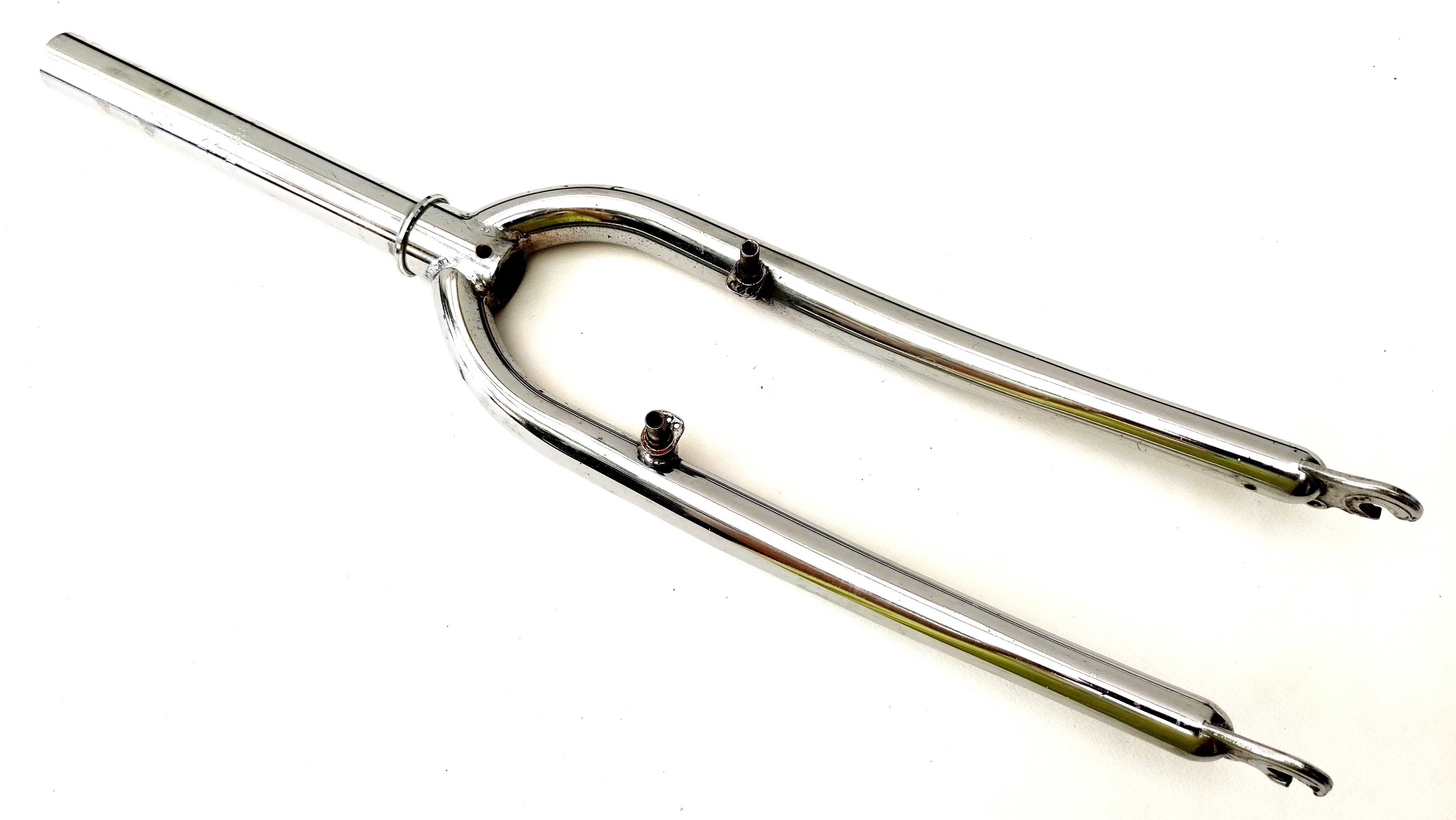 Chromowany Widelec Stalowy A-head 1 i 1/8'' pod koło 26'' #259