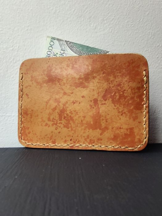 Cardholder DEM/2 dwukolorowy ręcznie skórzany