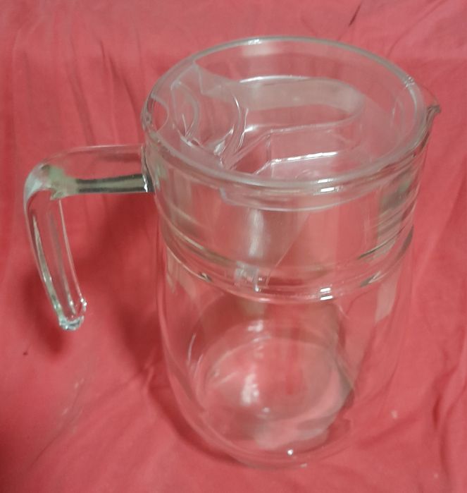 Jarro vidro Fruteira estanho