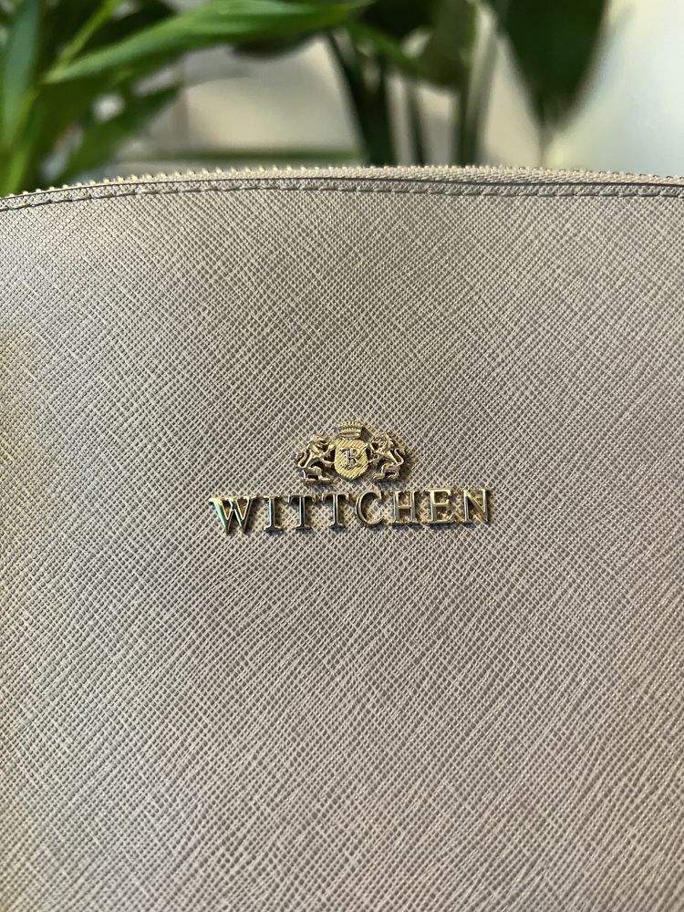 Elegancka torebka beżowa Wittchen kuferek