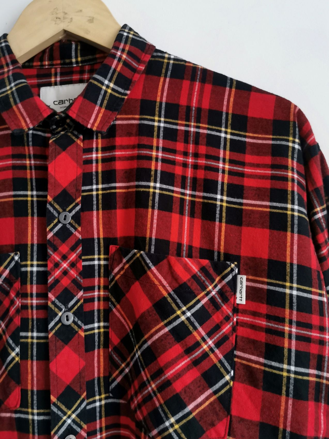 Carhartt koszula w kratkę damska bawełniana oversize