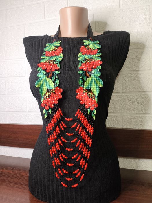 Гердан з бісеру Криза Кривулька Кольє  Силянка Вишиванка