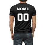 T-shirt unissexo Algodão personalizada nome e número | Preto ou Branco