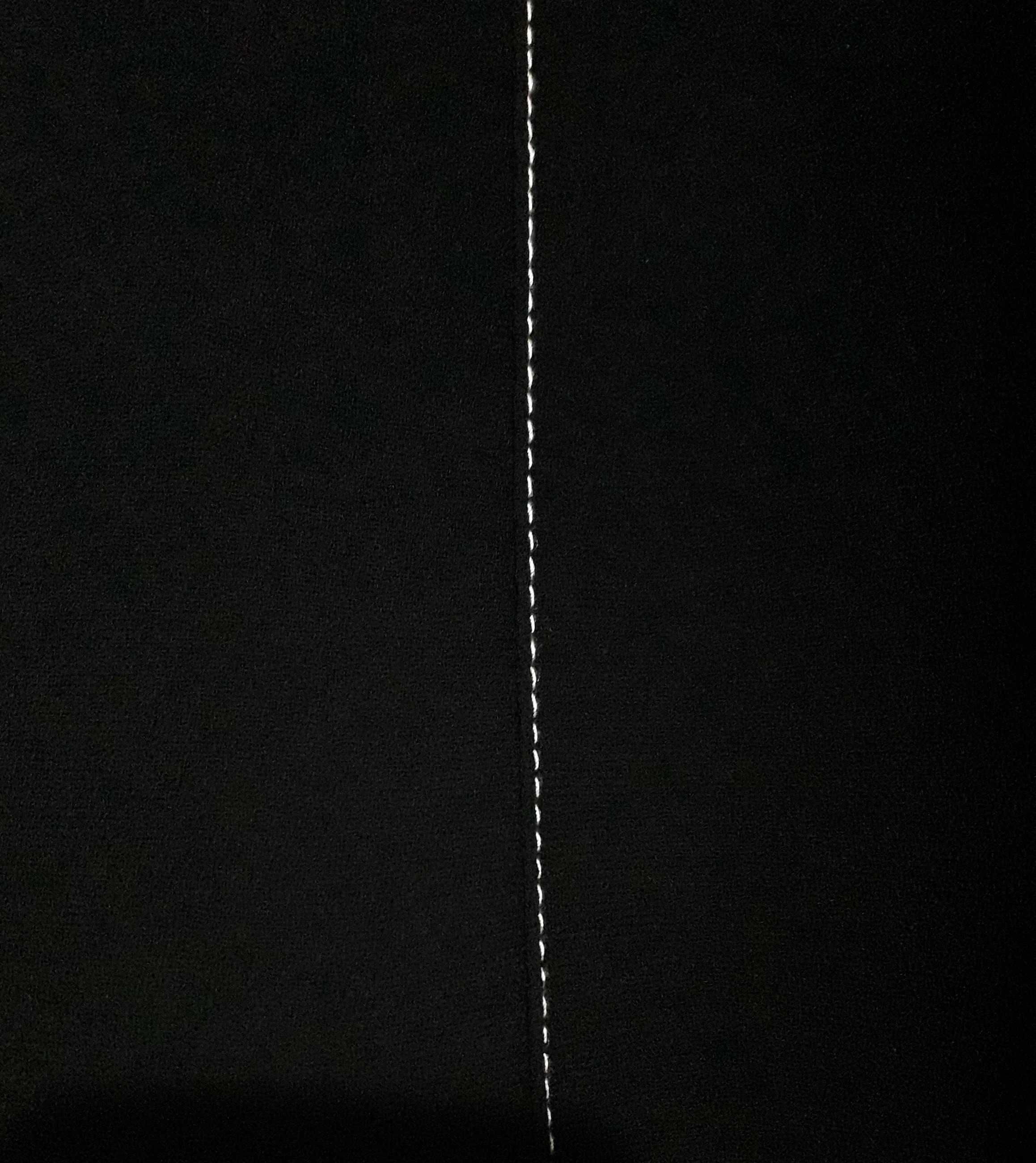 Vestido preto assimétrico com pespontos Mango tam M Novo c/etiqueta