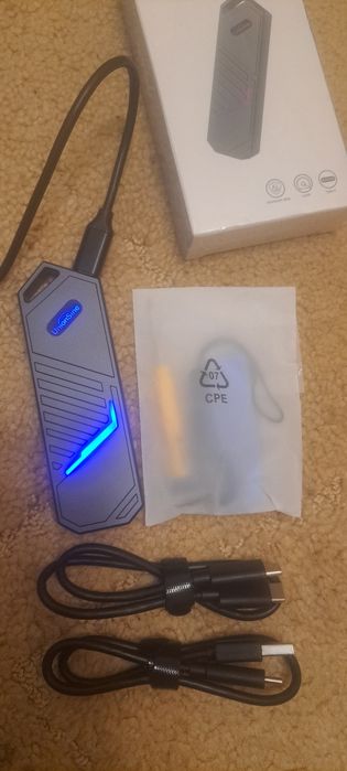 зовнішній карман для SSD M2 NVME UnionSine Gen2 10Gbps USB 3.2 Type C