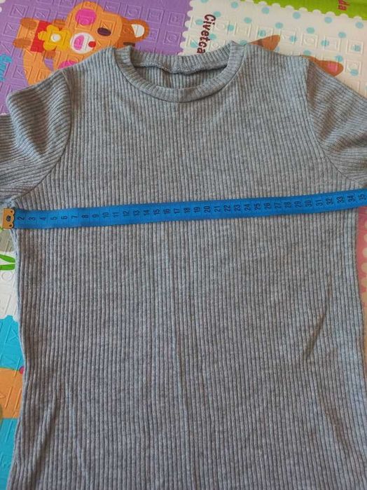 Костюм в рубчик сірий теплий(штани /светр)