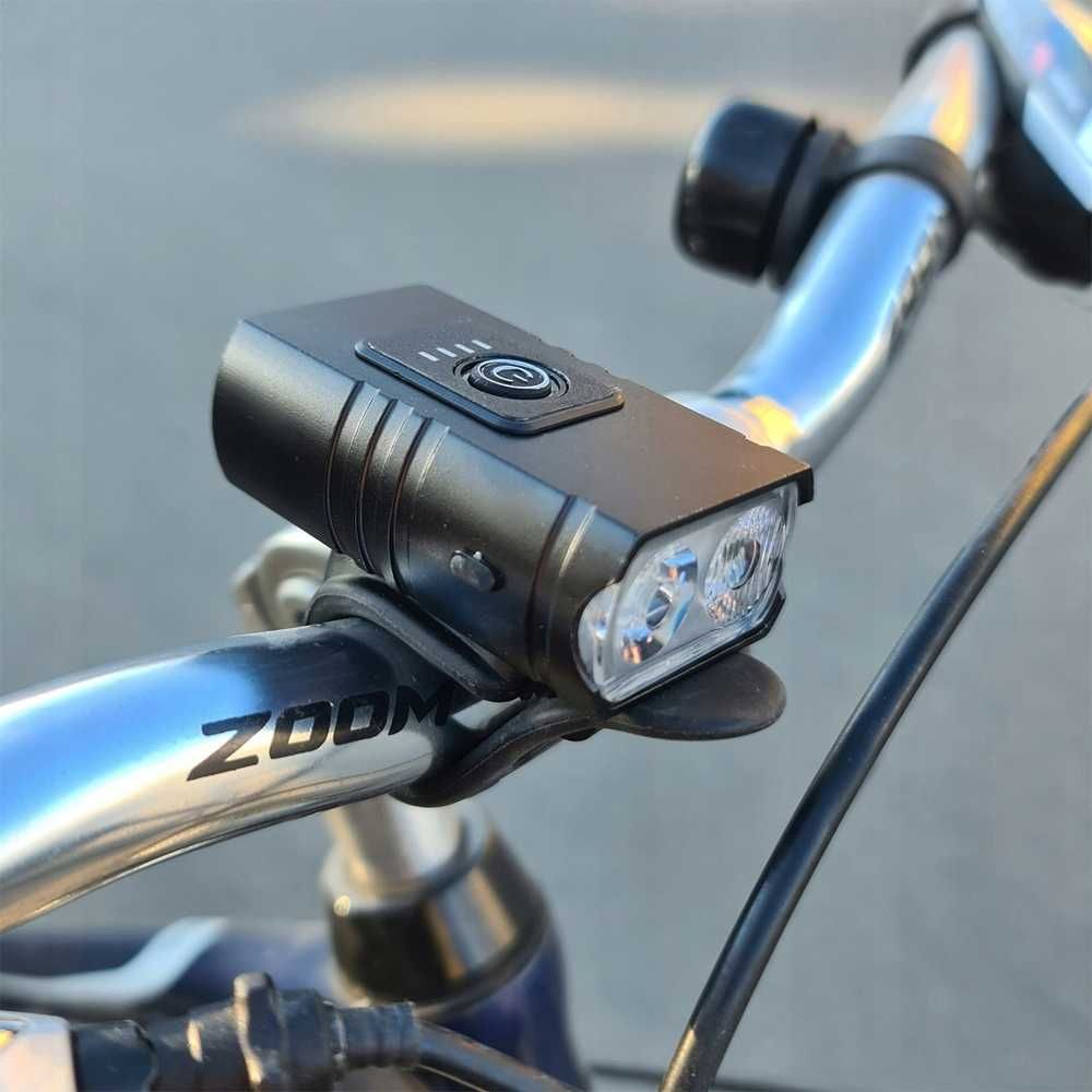 LAMPKA rowerowa przednia MOCNA LED lampa rowerowa wodoodporna